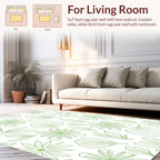 Simple Line Art Floral Pattern Rug