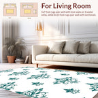 Damask Floral Tile Pattern Rug