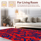 Bold Floral Swirl Pattern Rug
