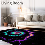 Galactic Psychedelic Spiral Nebula Rug