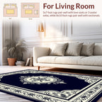 Intricate Floral Motif Bordered Rug