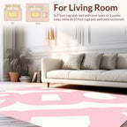 Delicate Pink Swirl Pattern Rug