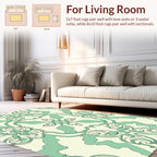 Art Nouveau Mint Swirl Pattern Rug