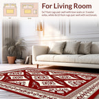Classic Floral Damask Bordered Rug