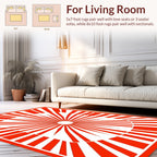 Bold Radial Sunburst Pattern Rug