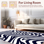 Bold Wavy Stripes Pattern Design Rug