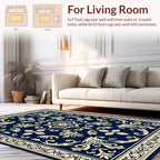 Classic Floral Scroll Pattern Rug
