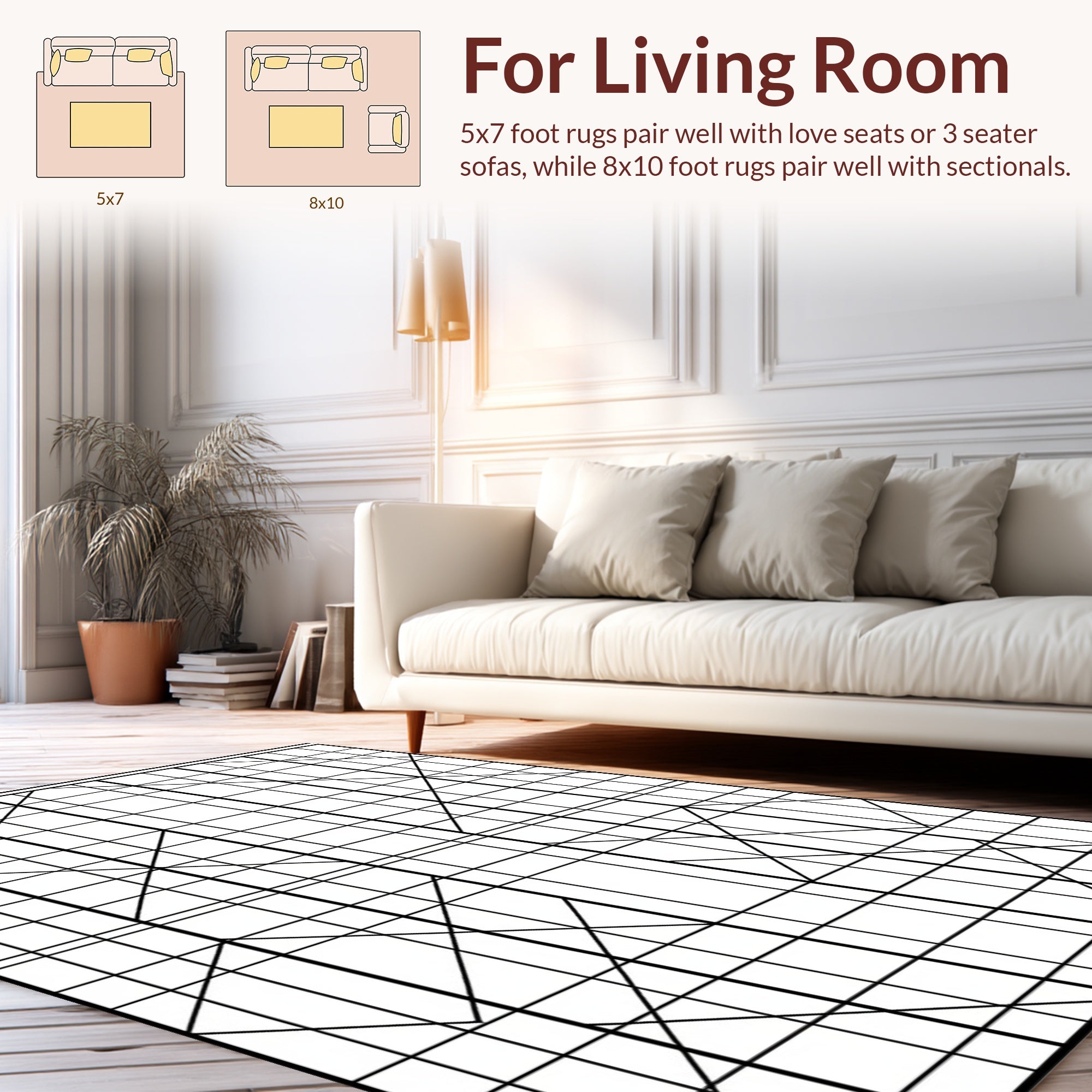 Bold Linear Geometric Pattern Rug