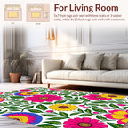 Vibrant Floral Pattern Design Rug