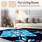 Modern Blue Diamond Geometric Pattern Rug