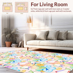 Abstract Floral Pattern With Pastel Hues Rug