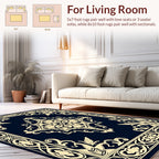 Elegant Floral Medallion Traditional Design Rug