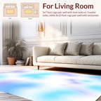 Soft Blue Purple Blurred Waves Rug