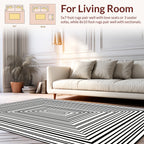 Monochromatic Concentric Rectangles Pattern Rug