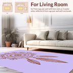 Mandala With Feather Accents Design Rug
