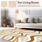 Abstract Wavy Stripes Pattern Rug
