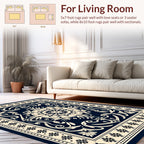 Classic Floral Starburst Medallion Pattern Rug