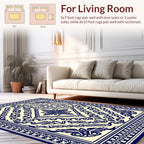 Classic Floral Scrollwork Medallion Design Rug
