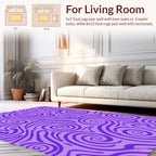 Vibrant Purple Swirl Pattern Rug