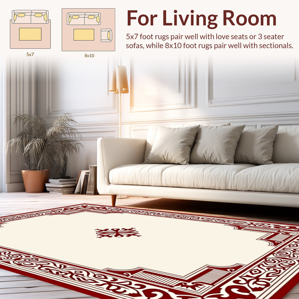 Regal Ornate Border Design Rug