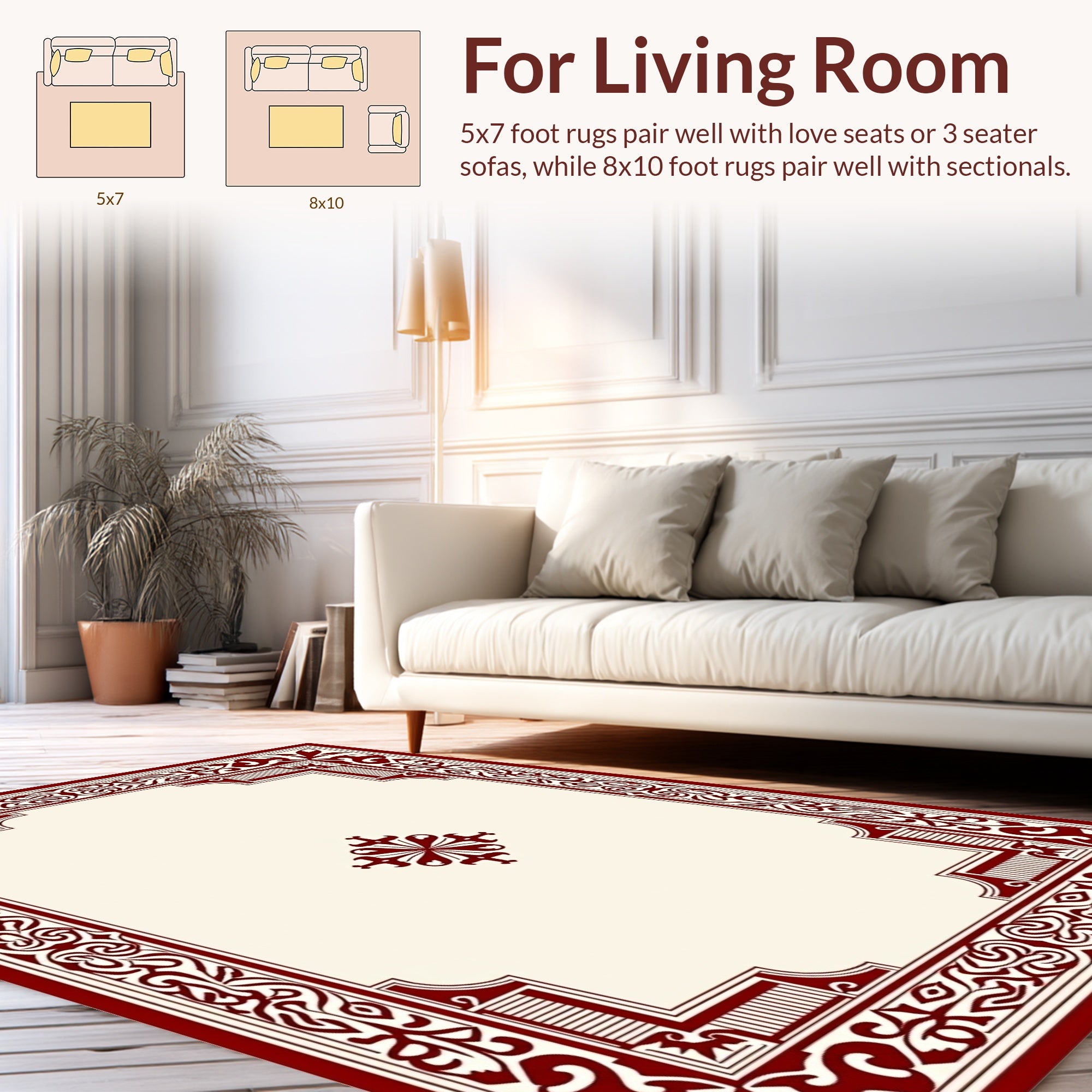 Regal Ornate Border Design Rug