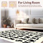 Whimsical Bunny Silhouette Collection Rug