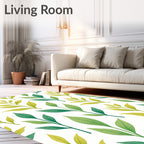 Verdant Green Leafy Branches Rug