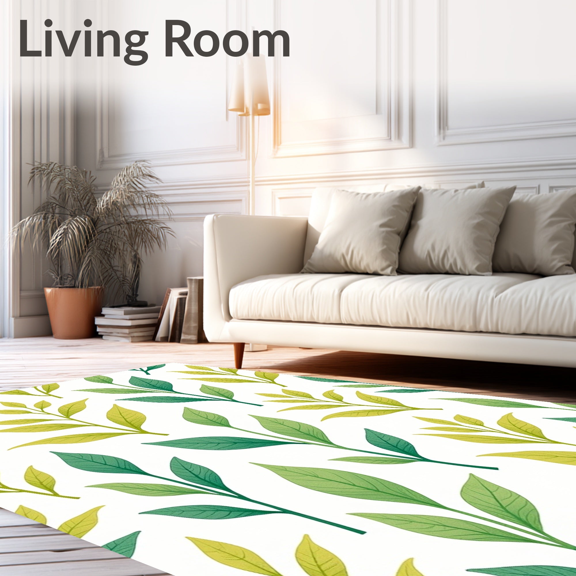 Verdant Green Leafy Branches Rug