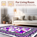 Vibrant Butterfly Garden Border Rug