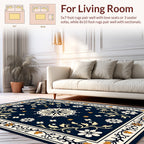 Ornate Floral Medallion Scroll Rug