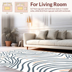 Abstract Wavy Lines Pattern Rug