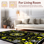 Bold Sun Floral Graphic Design Rug