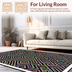 Bold Maze Geometric Design Rug