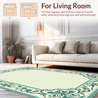 Elaborate Floral Border Design Rug
