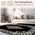 Classic Cream Floral Border Design Rug
