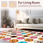 Whimsical Donut Pattern With Sprinkles Rug