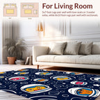 Cosmic Astronaut Faces Pattern Design Rug