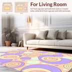 Whimsical Swirls And Circles Pattern Rug
