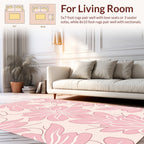 Pink Floral Pattern Rug