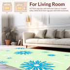 Retro Floral Starburst Pattern Rug