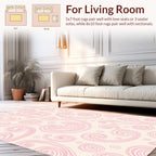 Pink Swirls of Abstract Art Rug