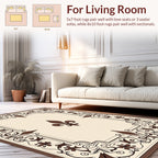 Classic Fleur-de-Lis Floral Pattern Rug