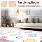 Pastel Clouds And Stars Pattern Rug