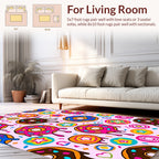 Dripping Donut Fun Pattern Rug