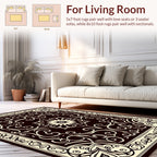 Intricate Floral Scroll Detailed Pattern Rug