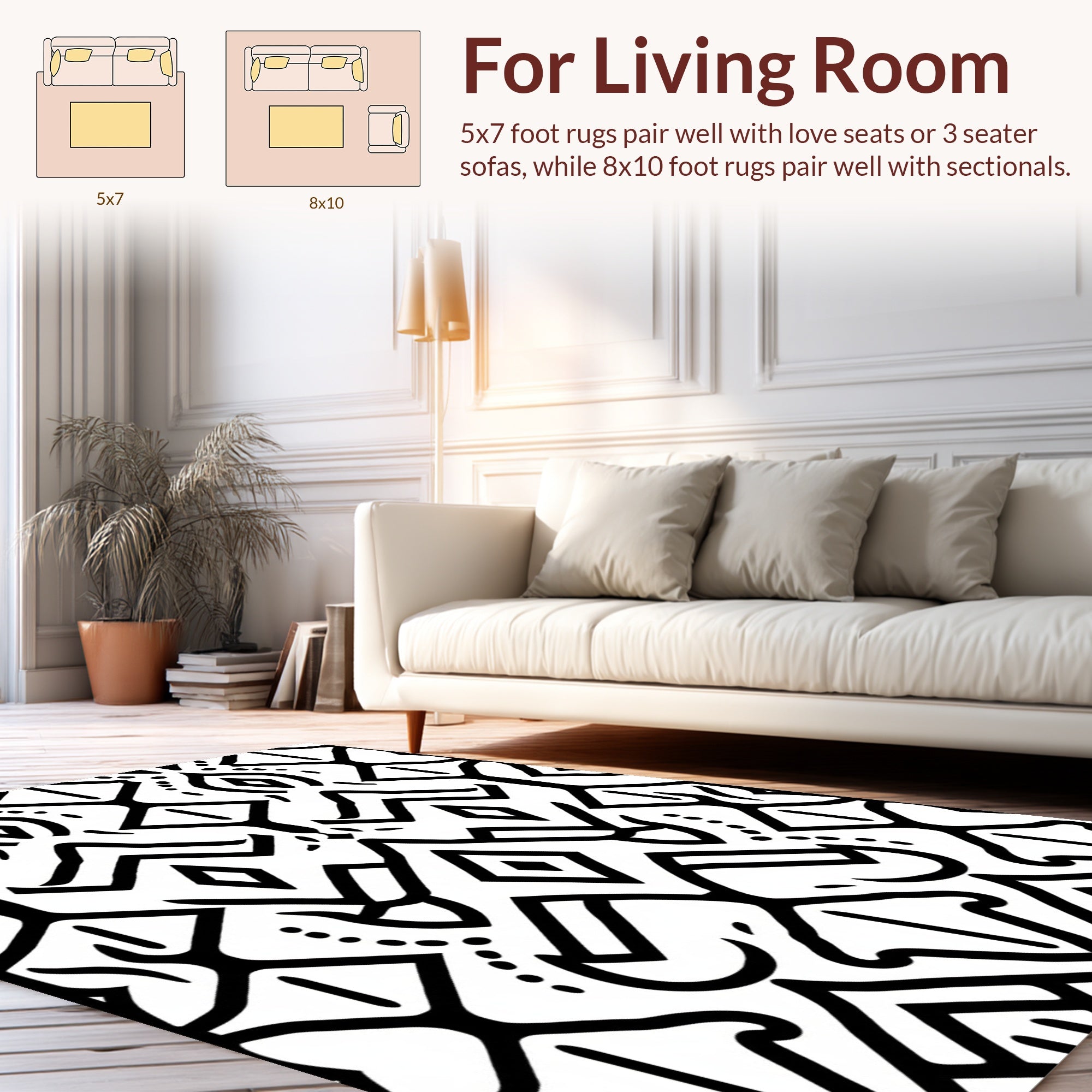 Bold Tribal Geometric Pattern Rug