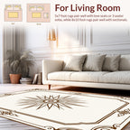 Ornate Sunburst Floral Frame Design Rug