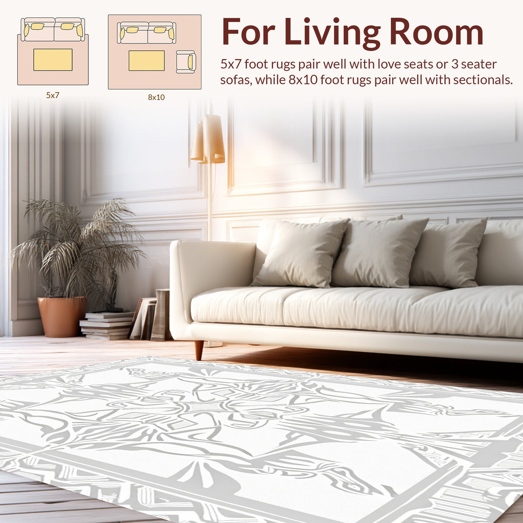 Ornate Abstract Symmetry Design Rug