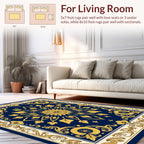 Ornate Floral Sunburst Pattern Rug