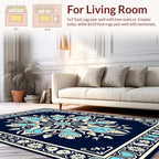 Elegant Floral Mandala Pattern Rug
